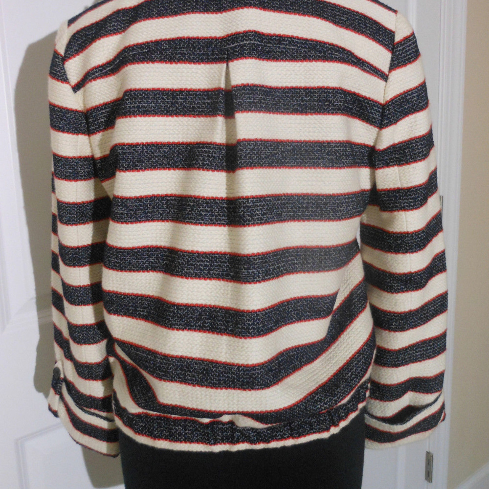 J CREW NWT Cotton-Blend 'Legion' Striped Jacke/Blazer - Picture 8 of 9